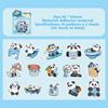 30Pcs Panda Stickers Laptop Scrapbook Decoration Graffiti Decals Skateboard Laptop Waterproof Sticker Diy Toys Decor Decals