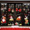 Santa Claus and Tree Window Cling Decorations for Christmas