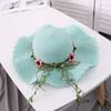 Dayan Flower Wreath Grass Hat Sun Protection and Sun Shading Hat Women Summer Travel Beach Cool Hat Wave Hat