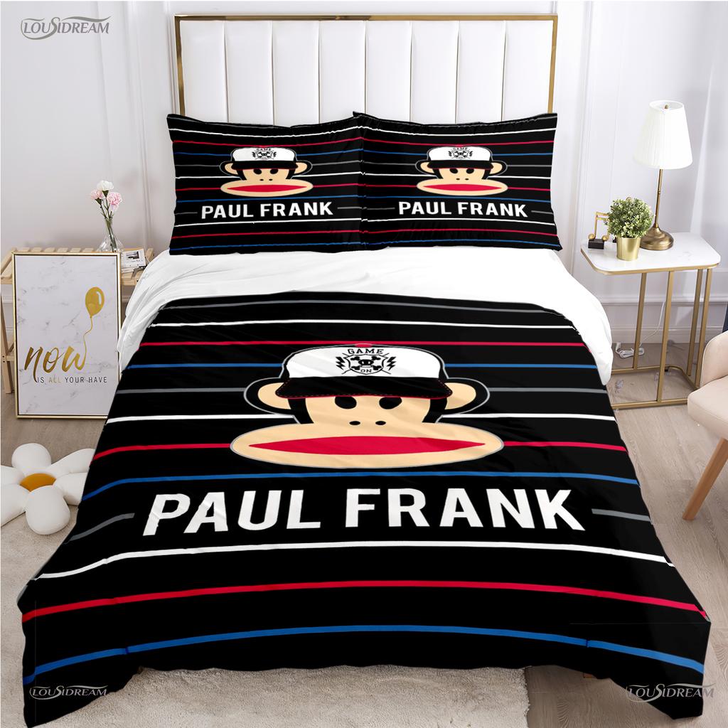 Süße P-Paul F-Frank Cartoon Anime Bettbezug Lustiges Kawaii Bettwäsche-Set Weiche Deckenhülle Und Kissenbezüge Einzel-/Doppel-/Queen-/King-Size