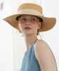 Tatiana Elvia Ribbon Band Natural Raffia Boater Hat Ht8194 Ivory