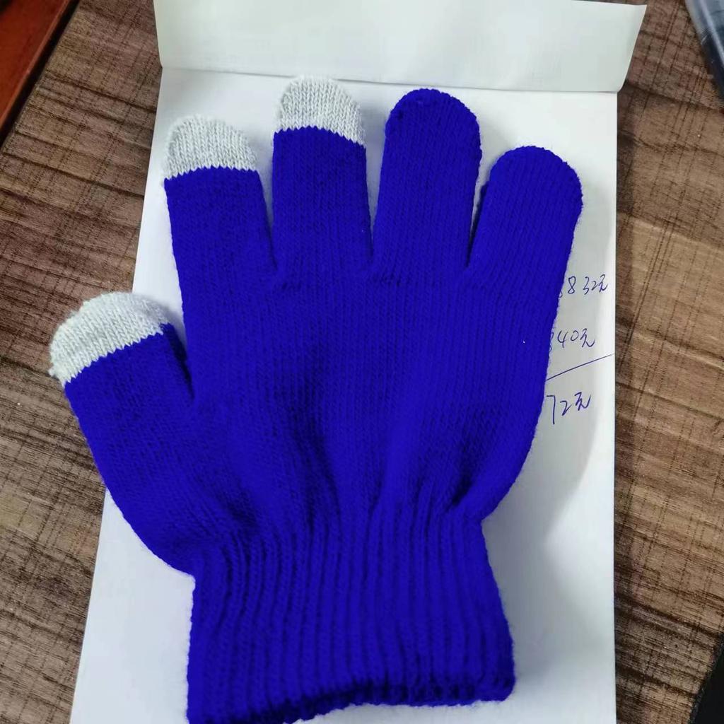 Winter Solid Color Warm and Cold Gloves Knitted Gloves Student Couple Cycling Gloves