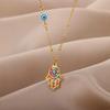 Turkish Hamsa Evil Eye Necklaces For Women Gold/Silver Color Charm Necklace Party Jewelry Accessories Gift