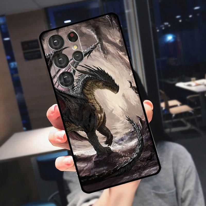 Dragon Cool Art Cover For Samsung Galaxy S25 S24 S21 S22 S23 Ultra S9 S10 Plus S24 FE S21 FE Phone Case