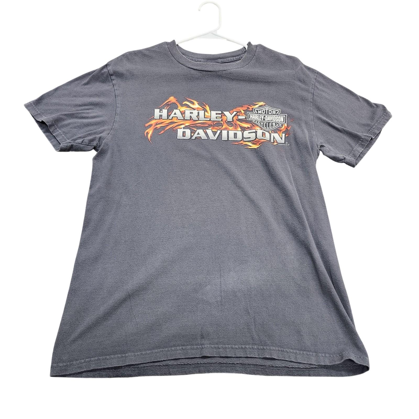 Harley-Davidson Shirt Mens Large Gray Orlando Florida Flames Graphic Tee Biker Unisex T-Shirt XXL