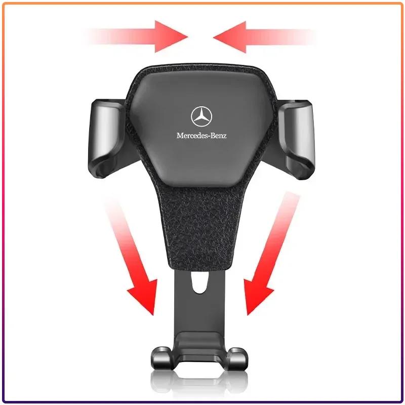 BRI4 1Pcs Gravity Car Phone Holder Air Vent Mount Cell Phone Holder Caps For Mercedes-Benz C450 C180 C200 C220 C250 C300 C400 W205
