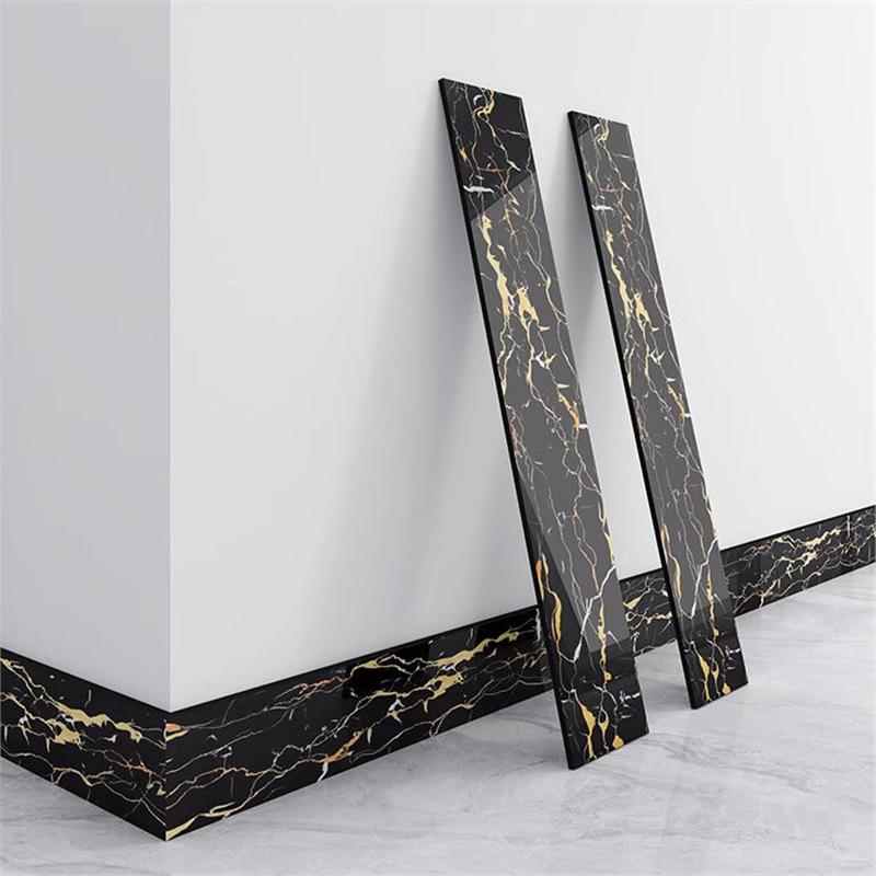 Self-Adhesive Waterproof Marble Pattern Skirting Board Wall Stickers (8-15 Cm)