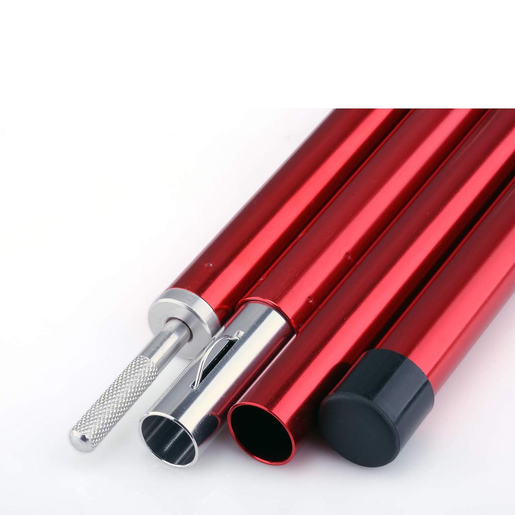 FLYFLYGO Aluminum Tent Pole Tarp Pole Set of 2 Diameter 19mm Split Type Duralumin Solo Camping Sub Pole Touring Compact Storage Case Included (5