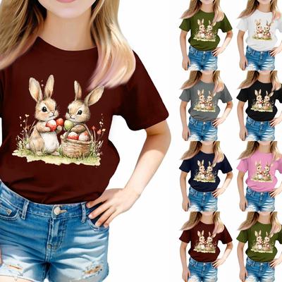 Toddler Girl Boy T-Shirts Kids Top Boys And Girls Printed Short Sleeved T-shirt