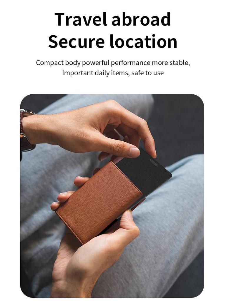 Wireless Charging Wallet with Global Positioning and Anti-Lost Tracker for Suitcases