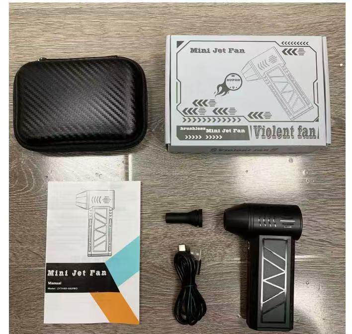 ZY7400 High-Speed Brushless Mini Portable Fan & Handheld Wireless Hair Dryer