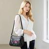 Women's Embossed Lotus Crossbody Bag, Vintage Floral Shoulder Handbag, PU Leather Daily Commuter Bag, Multi-purpose Casual Purse for Mom Work