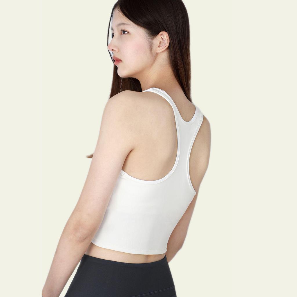 One-Piece Sports Bra with Shock-Absorbing Pads - Pilates & Fitness Vest