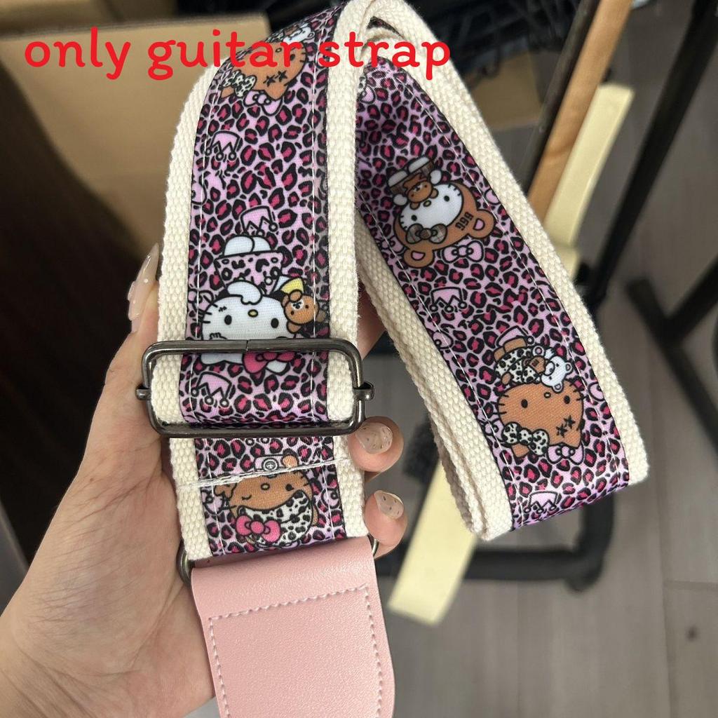 Hello Kitty Guitar Strap With Metal Buckle For Electric Acoustic Bass Ukulele Classical Instruments