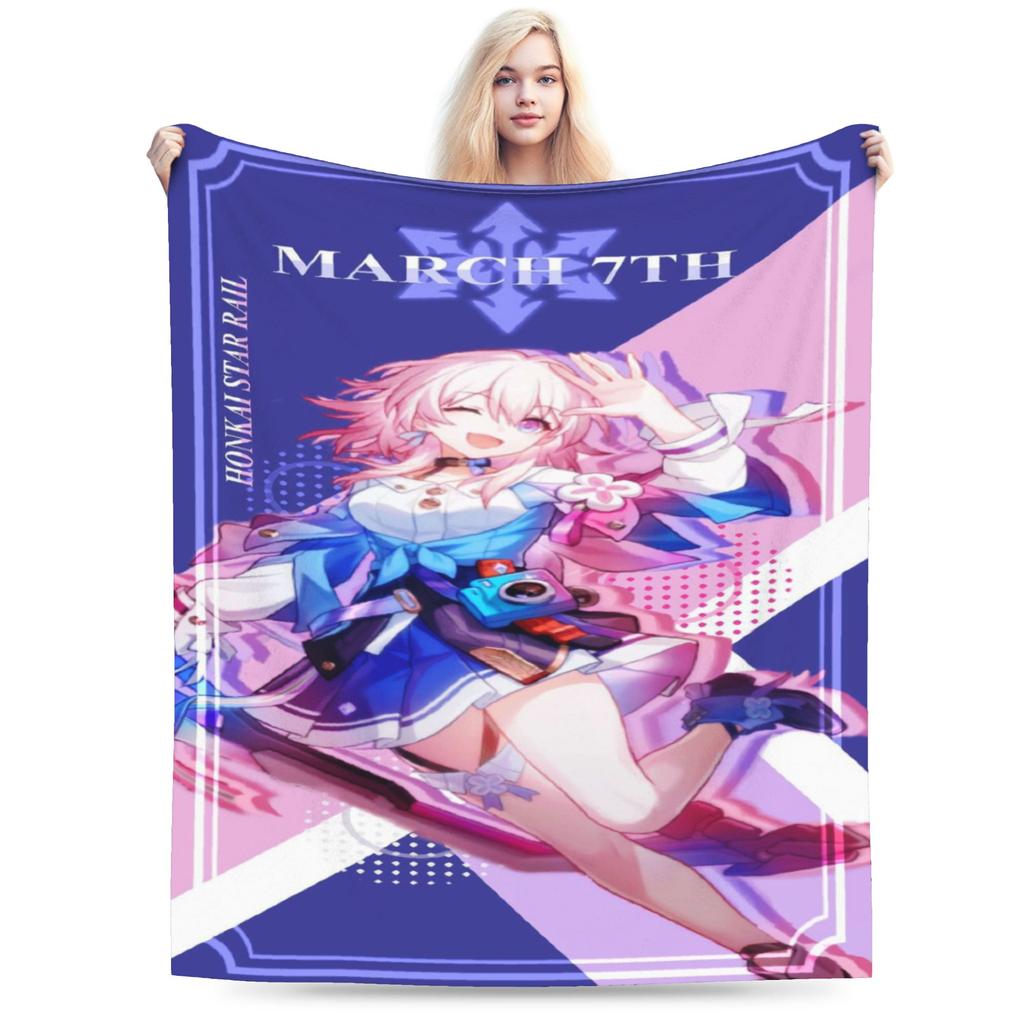 Honkai Star Rail Blankets Super Soft Coral Fleece Plush Comfort Gifts Throw Blankets Bedspreads