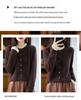 French Lace Knit Wool Cardigan Coat - Women's Autumn/Winter 2025 Fashionable Age-Reducing Sweater