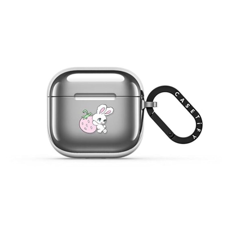 

CASETiFY mirror case AirPods 4 - Bunny Carrying Strawberry silver