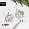 Vintage Goldfarbene Unregelmäßige Kreis-Hängeohrringe für Damen Punk Geometrische Wirbel-Ohrringe Hip Hop Mode Schmuck Geschenke