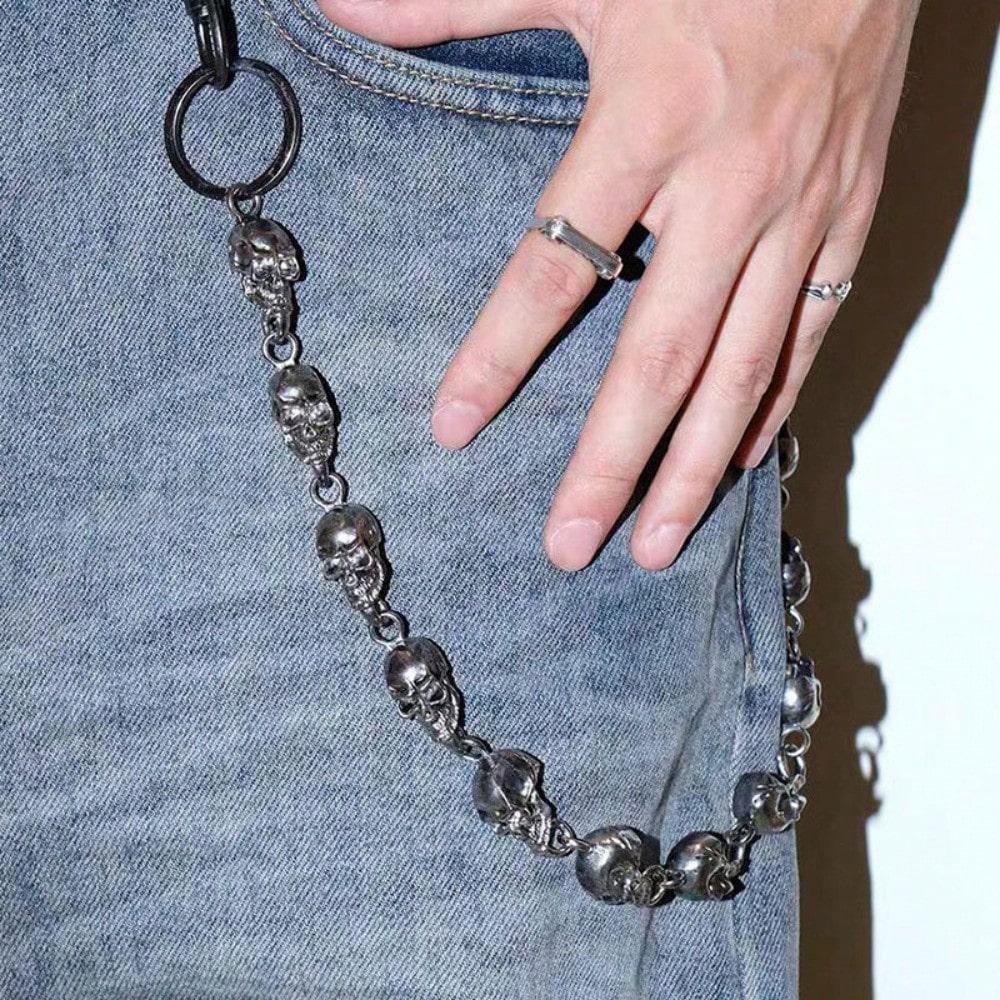 Skull Jeans Chain Hip Hop Personality Punk Diablo Skull Waist Chain Cool Accessories