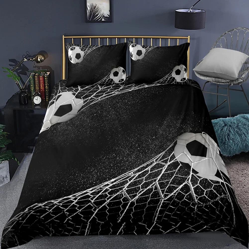 Football Bedding Set Printing Pillowcase Quilt Cover Soccer Duvet Covers Home Textiles Queen King Size Sport Theme Quilt Cover