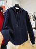Women's Plus Size Hooded Half-Zip Long-Sleeve T-Shirt for Autumn/Winter - Loose, Slimming, Comfortable, and Versatile.