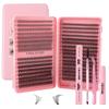 Natural D Curl 8-18mm False Eyelash Extension Set - DIY Segmented Cluster Lashes