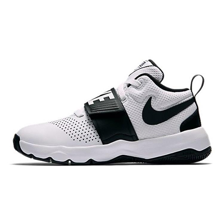 (GS) Nike Team Hustle D8  White Black  Kids  881941-100 EU 36