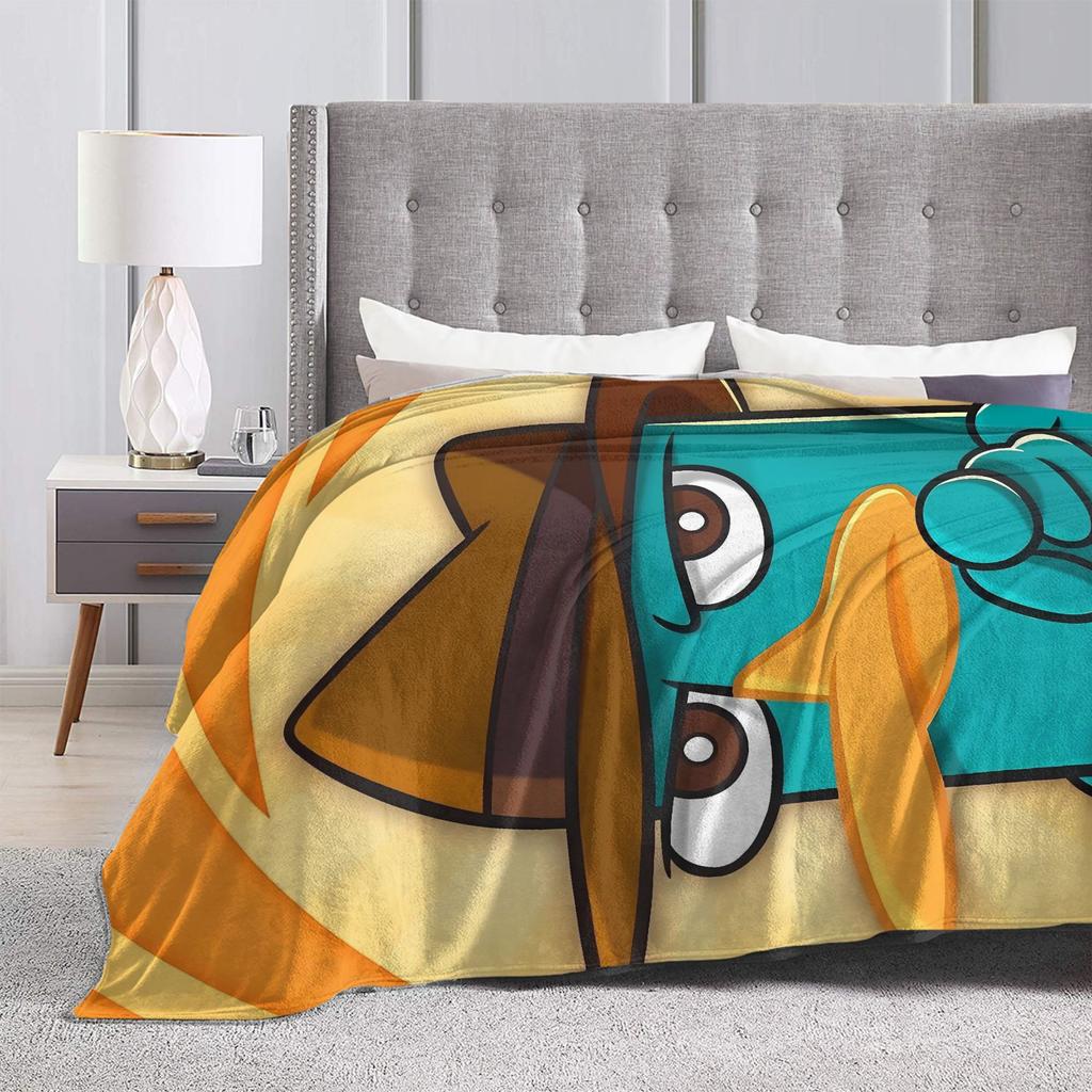 Perry the Platypus Warm Blankets Boy Girl Plush Throw Blanket Fashion Home Decor Flannel Bedspread Sofa Bed Cover