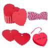 100pcs DIY Valentine's Day Tags Heart Shape Blank Red Pink Paper Heart Shaped Cards Hanging Decoration Gift Labels