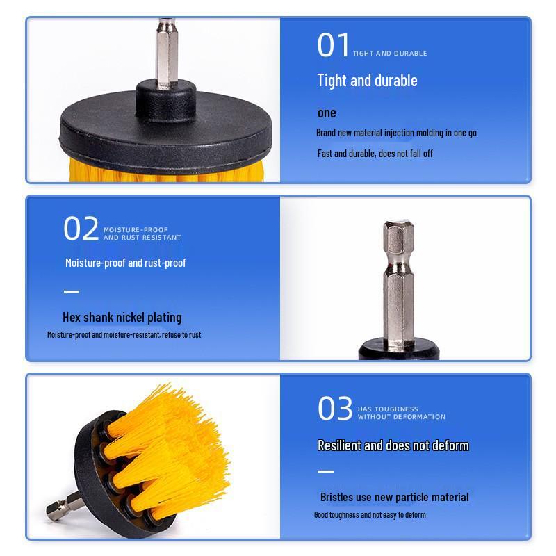 6-Piece Electric Drill Cleaning Brush Set