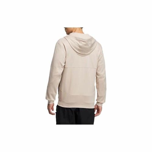 adidas Solid Color Hooded Sports Zip-Up Casual Jacket for Men, Khaki