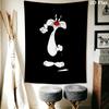 Sylvester the Cat Wall Tapestry Aesthetic Wall Hanging Printed Fabric Blanket Decorative Tapestries for Bedroom Living Room Home Decor