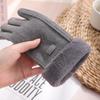 Thermal Gloves Autumn and Winter Gary Lady Outdoor German Velvet Thickened Velvet Imitation Rabbit Fur Mouth Gloves