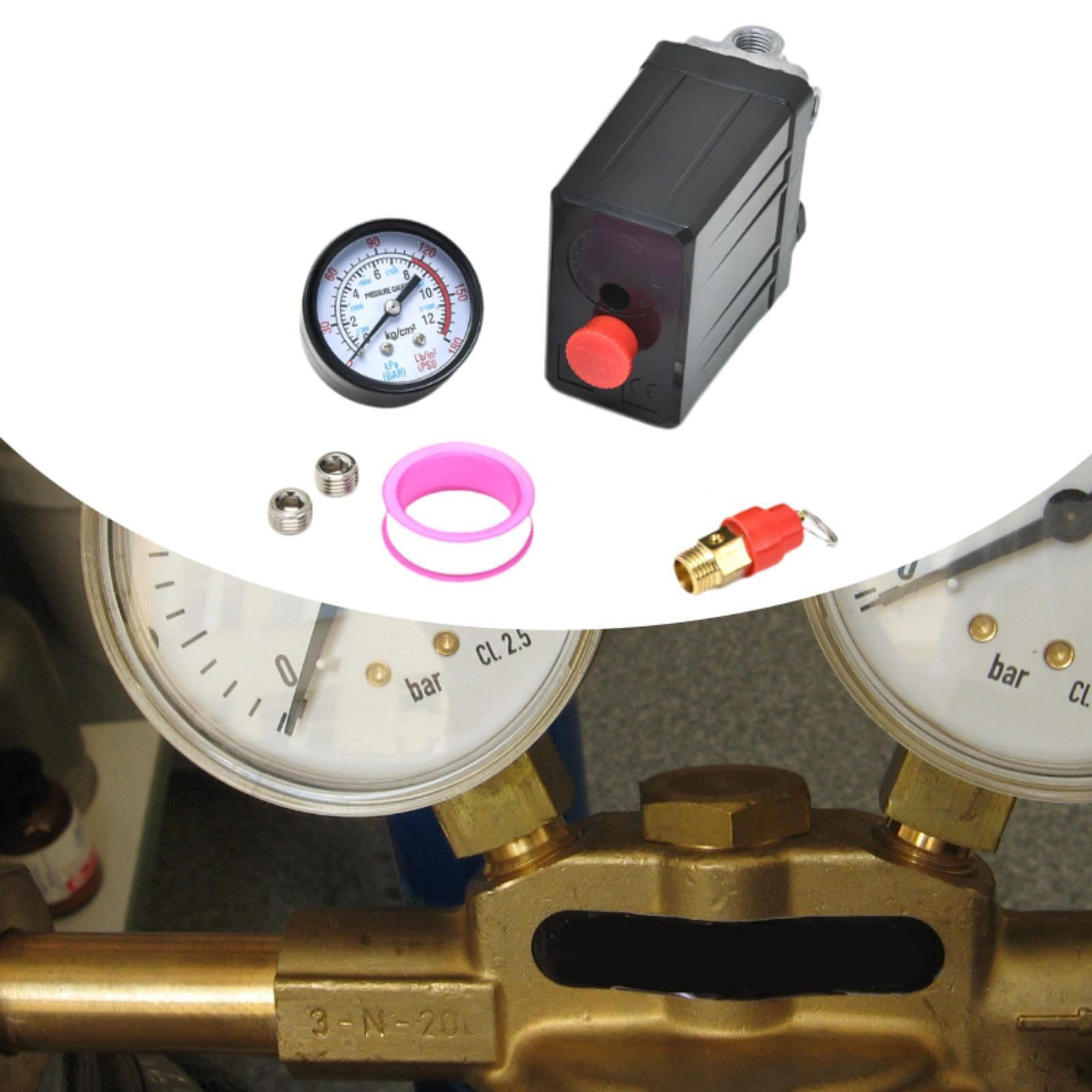 

Pressure Switch Regulator with 2 Thread Plug and 1 Roll Tape Easy to Install Replacement Sturdy 4