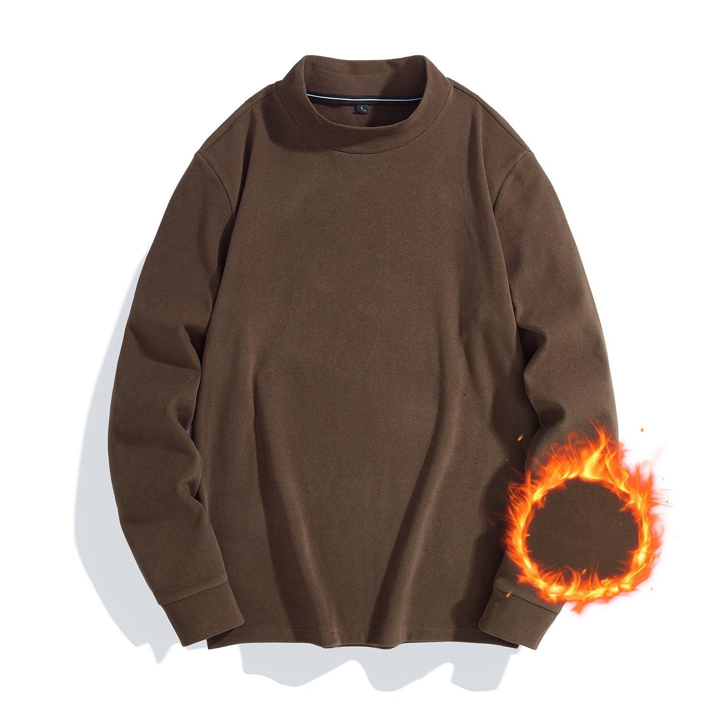 Мужское теплое худи из немецкого бархата в двойную полоску с полувысоким воротом и толстой бархатной основой для зимы 9XL коричневый 4359₽