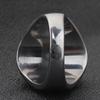 European & American Retro 16MM Diamond Stainless Steel Thumb Ring - Fashionable Personality Accessory for Women