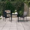 Vidaxl 3-teiliges Gartenmöbel-Set, Schwarz