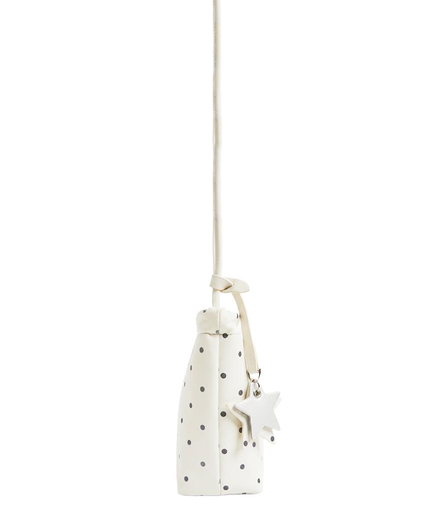 The Green Lab Polka Dot Star Charm Mini Crossbody Bag [Ivory]