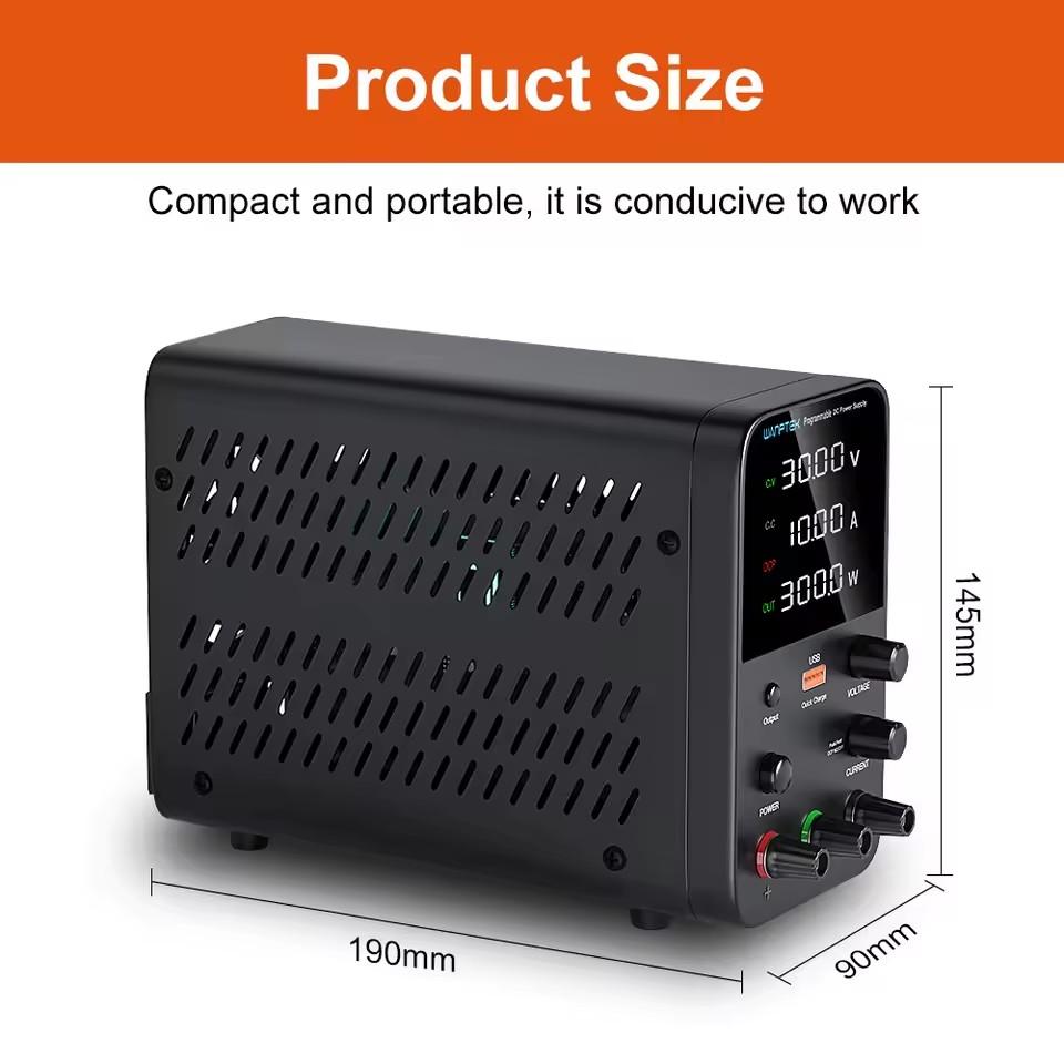 Wanptek Programmable DC Power Supply WPS3010H 30V 10A Voltage Current RegulatorLaboratory Maintenance Workbench  AC 220V 110V