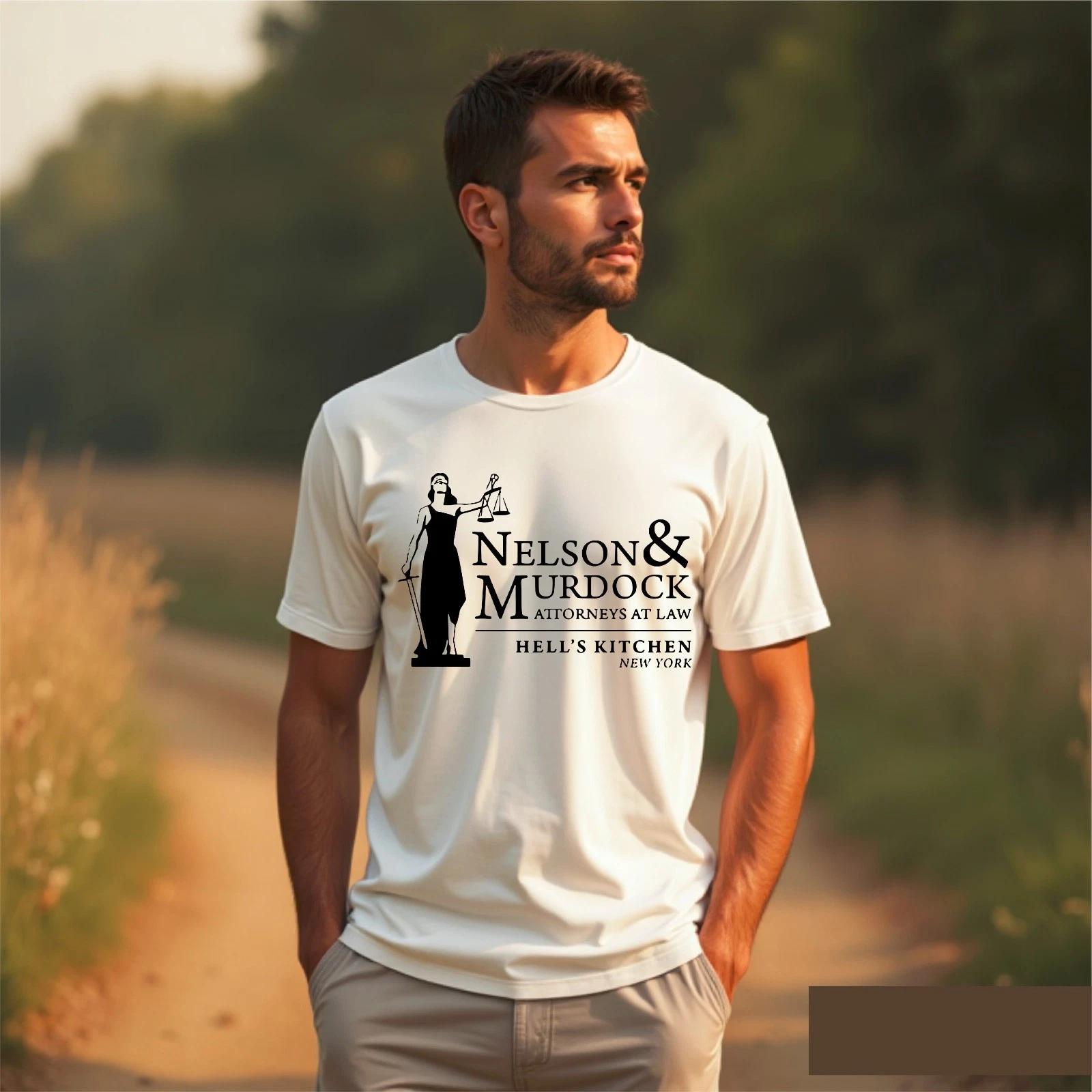 Nelson And Murdock Attorneys At Law Funny Comic Adult Gift Tee T-Shirt L