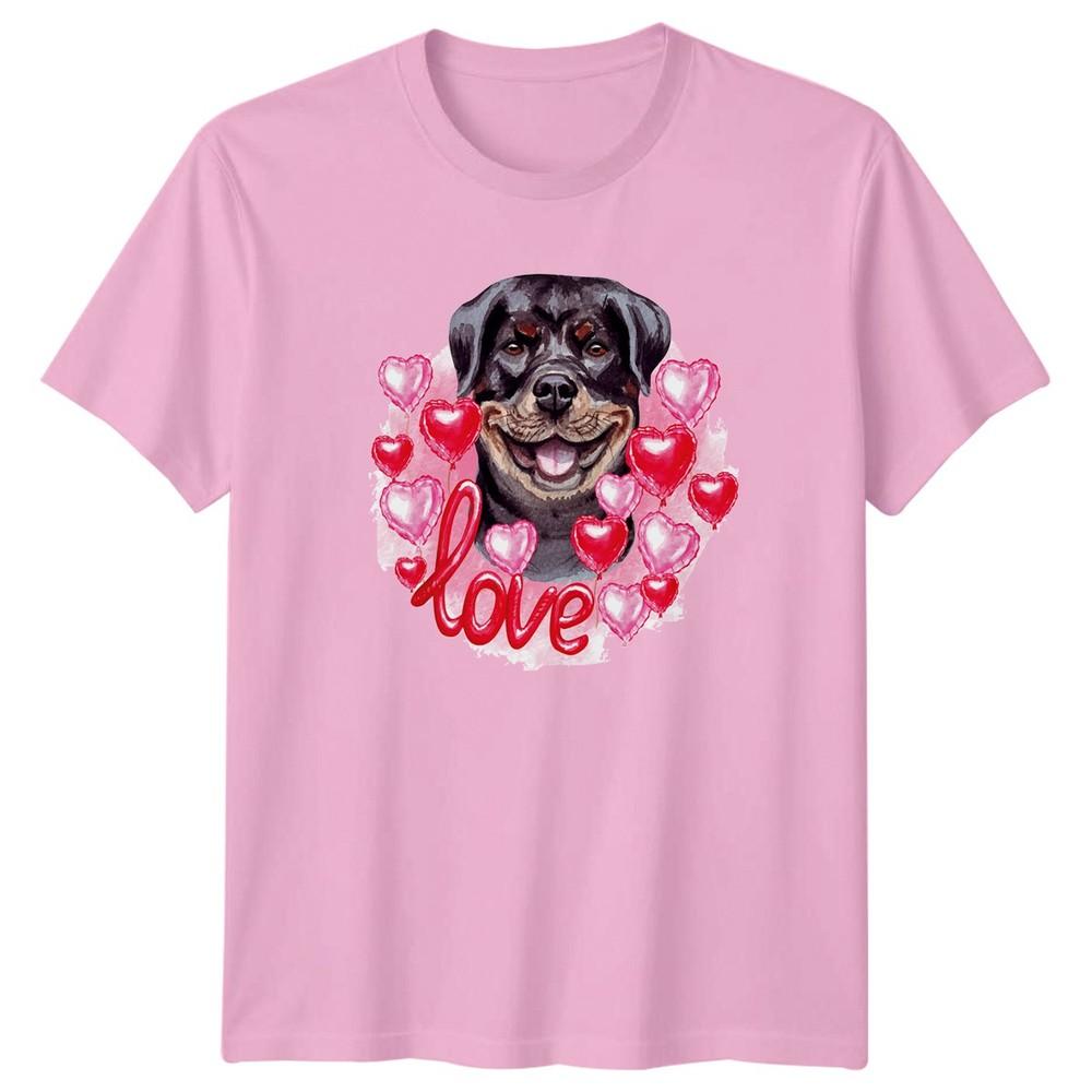 Rottweiler Dog Love Heart Balloons Unisexs TShirt Rottweiler Pet Lovers