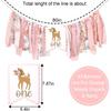 Deer Floral Girl High Chair Banner - Little Miss One-Deerful Highchair Banner, Woodland 1st Birthday Decoration for Girls, Deer Girl Floral 1st