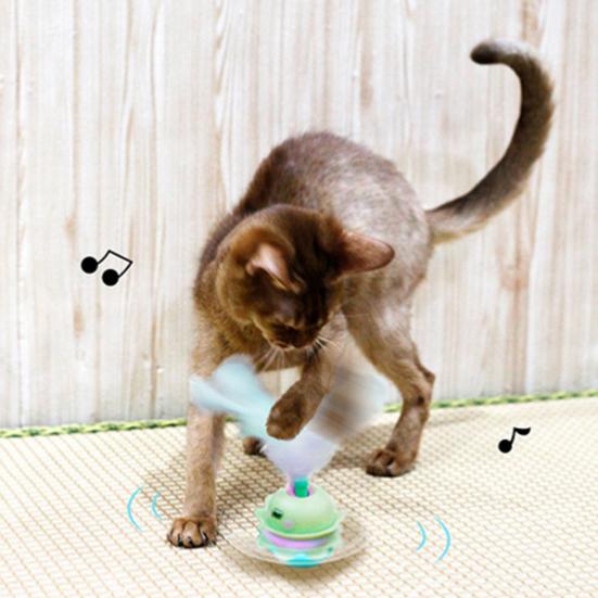 Interaktives Katzenspielzeug Automatisch rotierendes elektrisches Kätzchenspielzeug Wiederaufladbar Indoor Outdoor Spielzeug zur Linderung von Angstzuständen