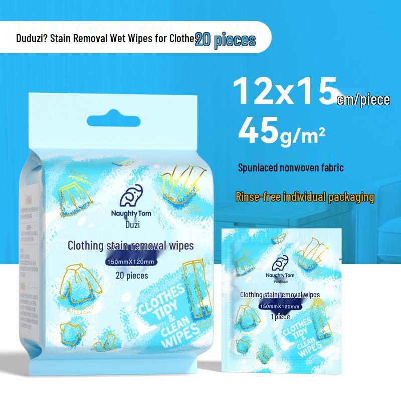 Portable Waterless Cleaning Wipes for Clothes and White Shoes