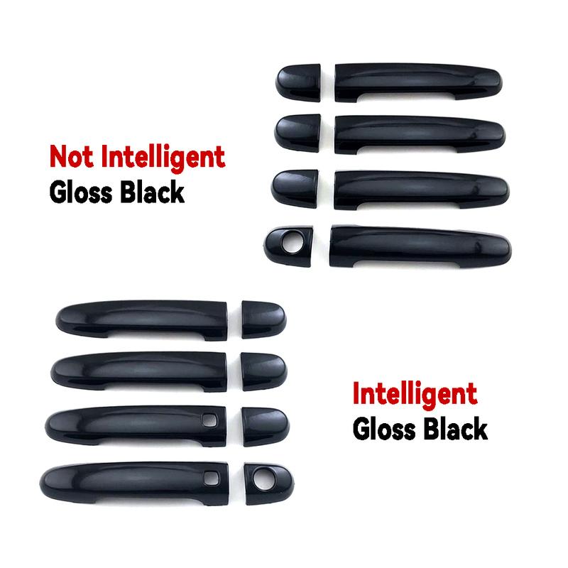 For Toyota Alphard 2003 - 2012 Abs Silver Black and Carbon Fiber Car Door Handle Cover Trim Car Accessories Exterior Decorate