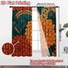 2D FLAT PRINTING 2pcs Curtains (Without Rod) Floral Elegance Design (6) Holiday Easter Printed Curtains Polyester Curtains