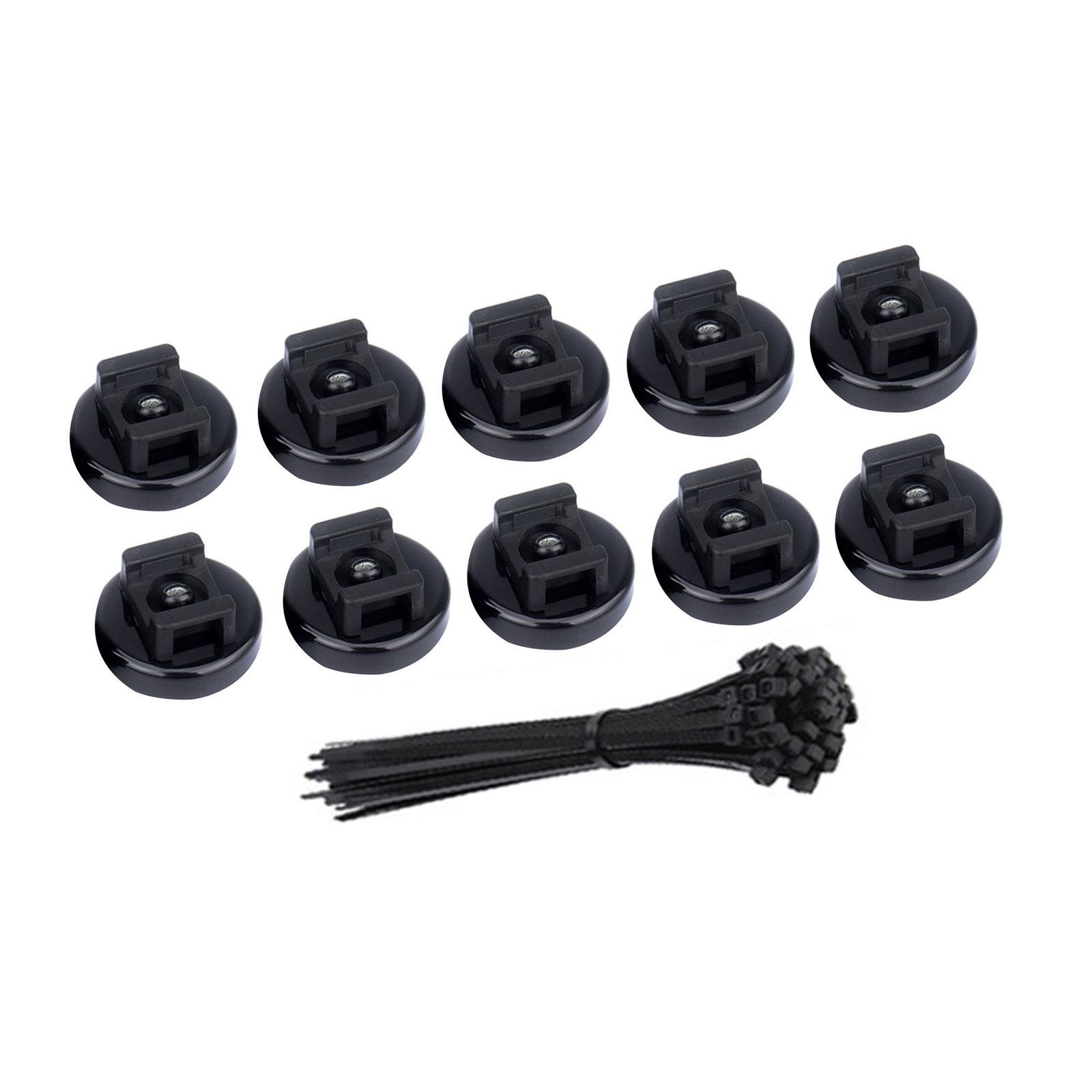 

20Pieces Practical Strong Magnetic Cable Tie Holders Base for Desk Car Home Cord Organization Without Tool Need срібний
