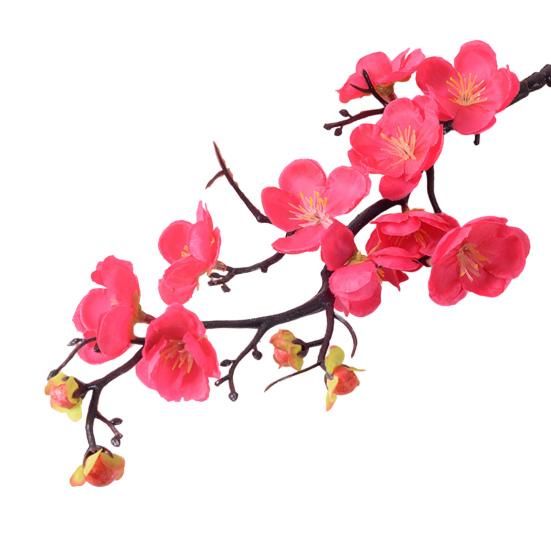 Artificial Plum Blossom Flowers Faux Cherry Blossom Branches Fake Long Stems Flower for Vase Floral Arrangement Home Wedding Table Decor