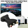 Wire Connector AV Digital Signal HDMI To 3 RCA Audio Adapter Component Converter Video For PC Projector Tablet Computers Arcade