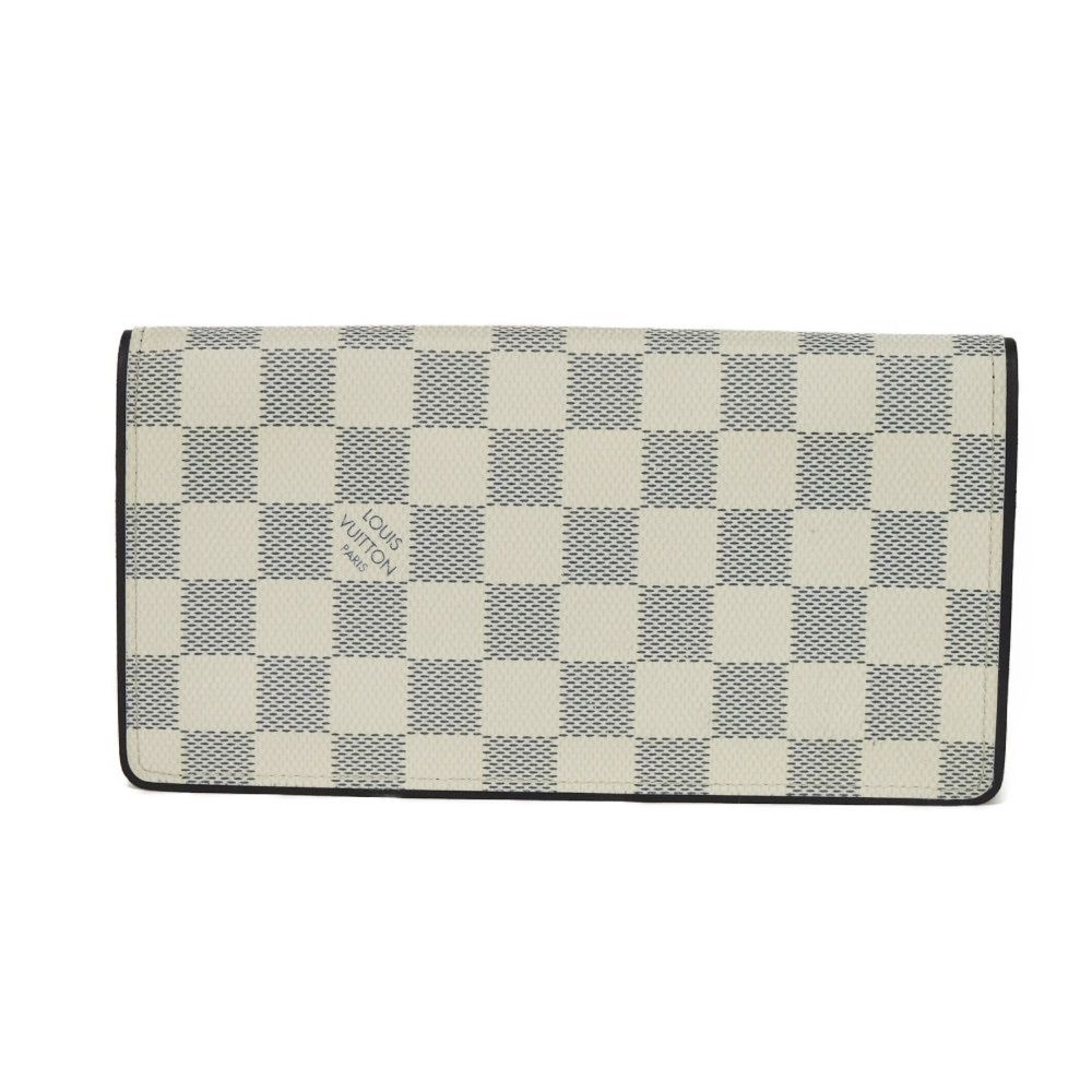 Used 12564 Portefeiulle Braza N63506 7940 New Logo White Navy Bifold Damier Coast Blue Marine Men's from Japan AUTHENTIC